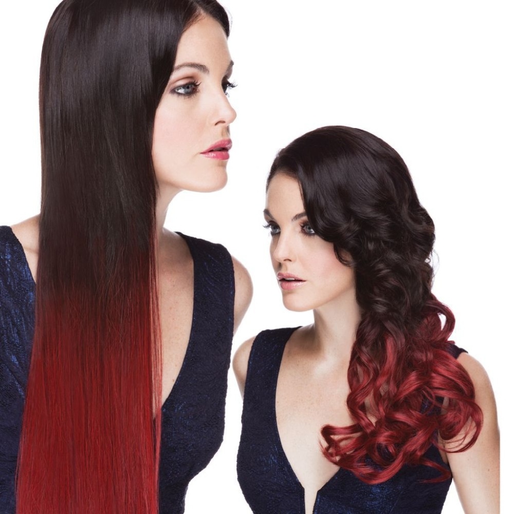 X2 packs! NEW Clip In Hair Extensions- Ombre- Party Colors- PINK & LT PURPLE